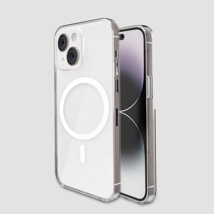 Gripp ICE FROST MagSafe Case for Apple iPhone 15 (6.1) with White Ring - Clear Frost
